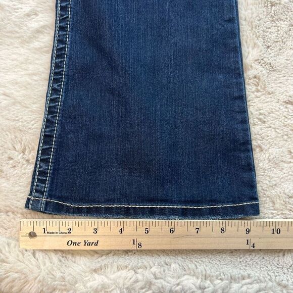 Silver Jeans Womens 28x33 Tuesday Boot Cut Low Rise Blue Denim Dark Wash Stretch - Picture 7 of 11